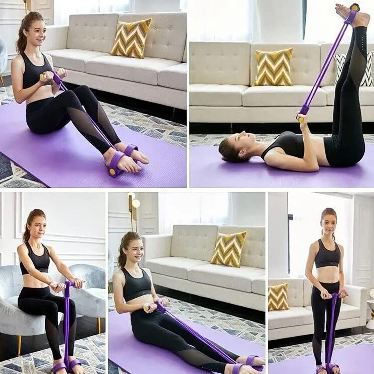 Resistance Band Foot Pedal Pull Rope